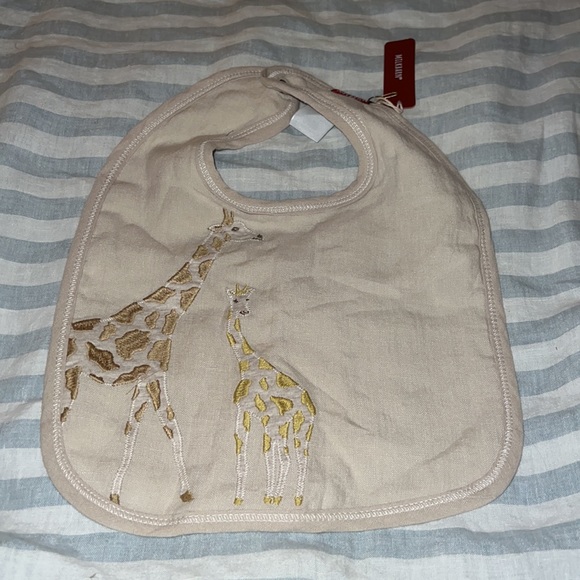 Linen Milkbarn Giraffe Bib - Picture 2 of 4